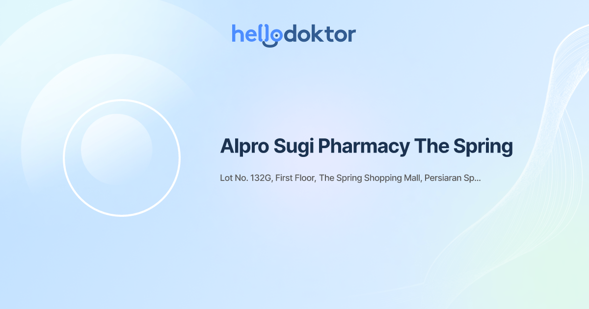 Alpro Sugi Pharmacy The Spring