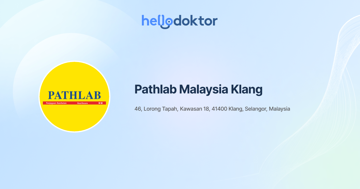 Pathlab Malaysia Klang - Buat Tempahan Atas Talian