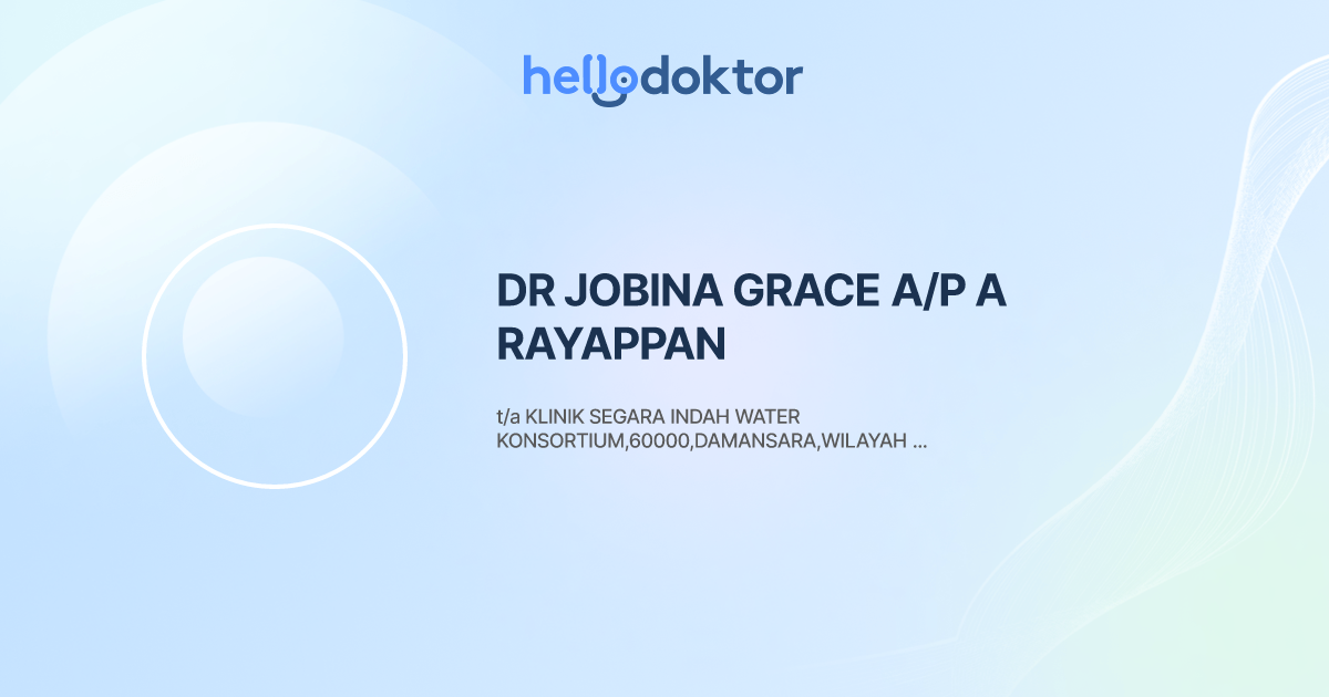 DR JOBINA GRACE A/P A RAYAPPAN