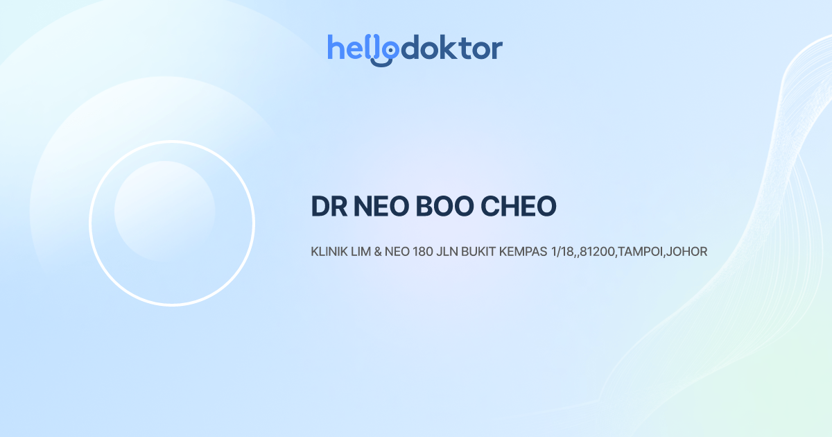 DR NEO BOO CHEO