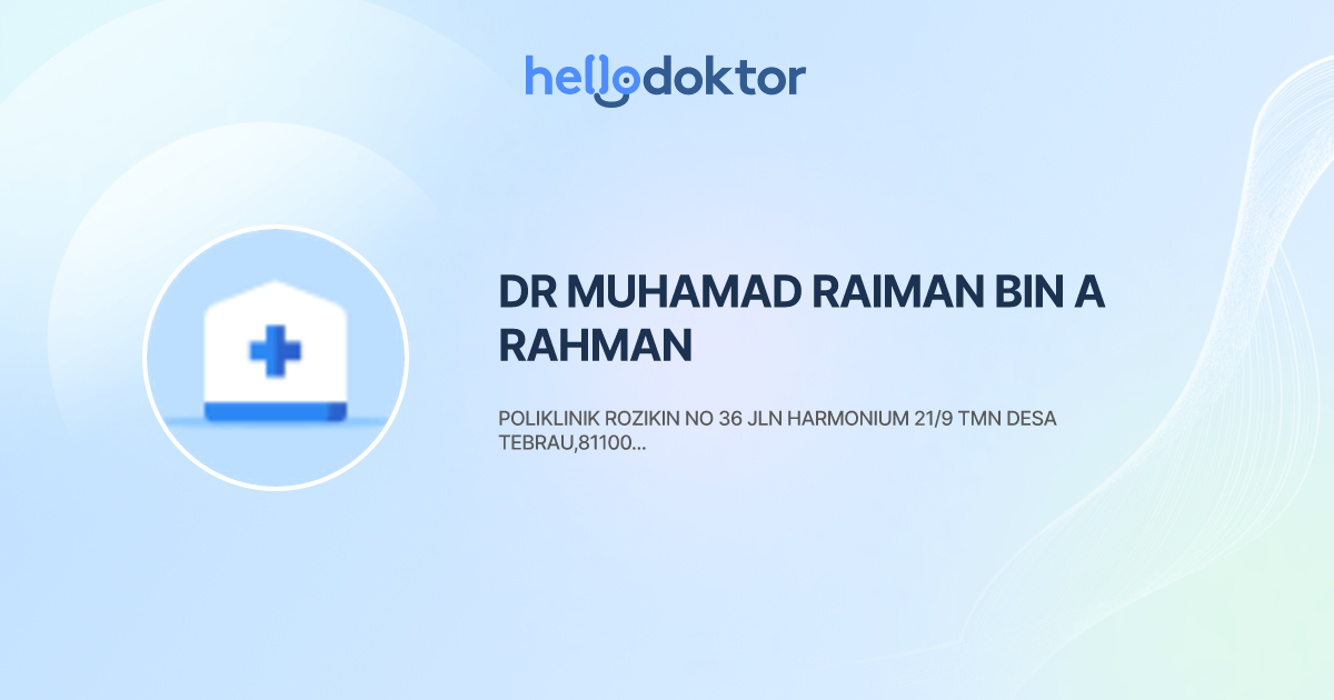DR MUHAMAD RAIMAN BIN A RAHMAN