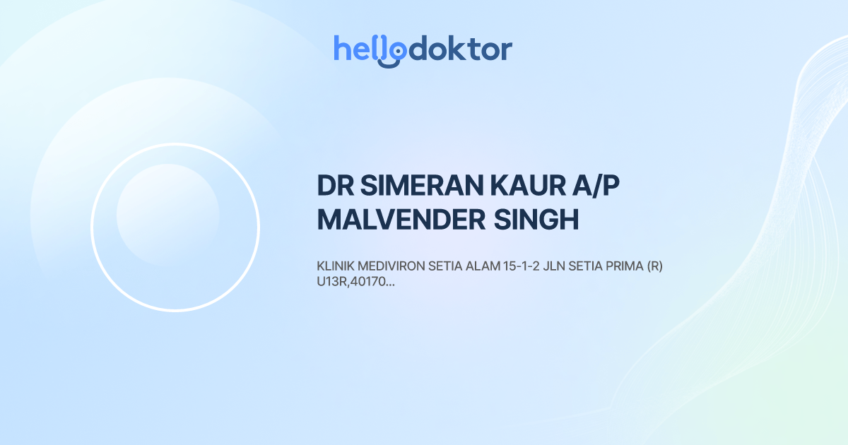 DR SIMERAN KAUR A/P MALVENDER SINGH